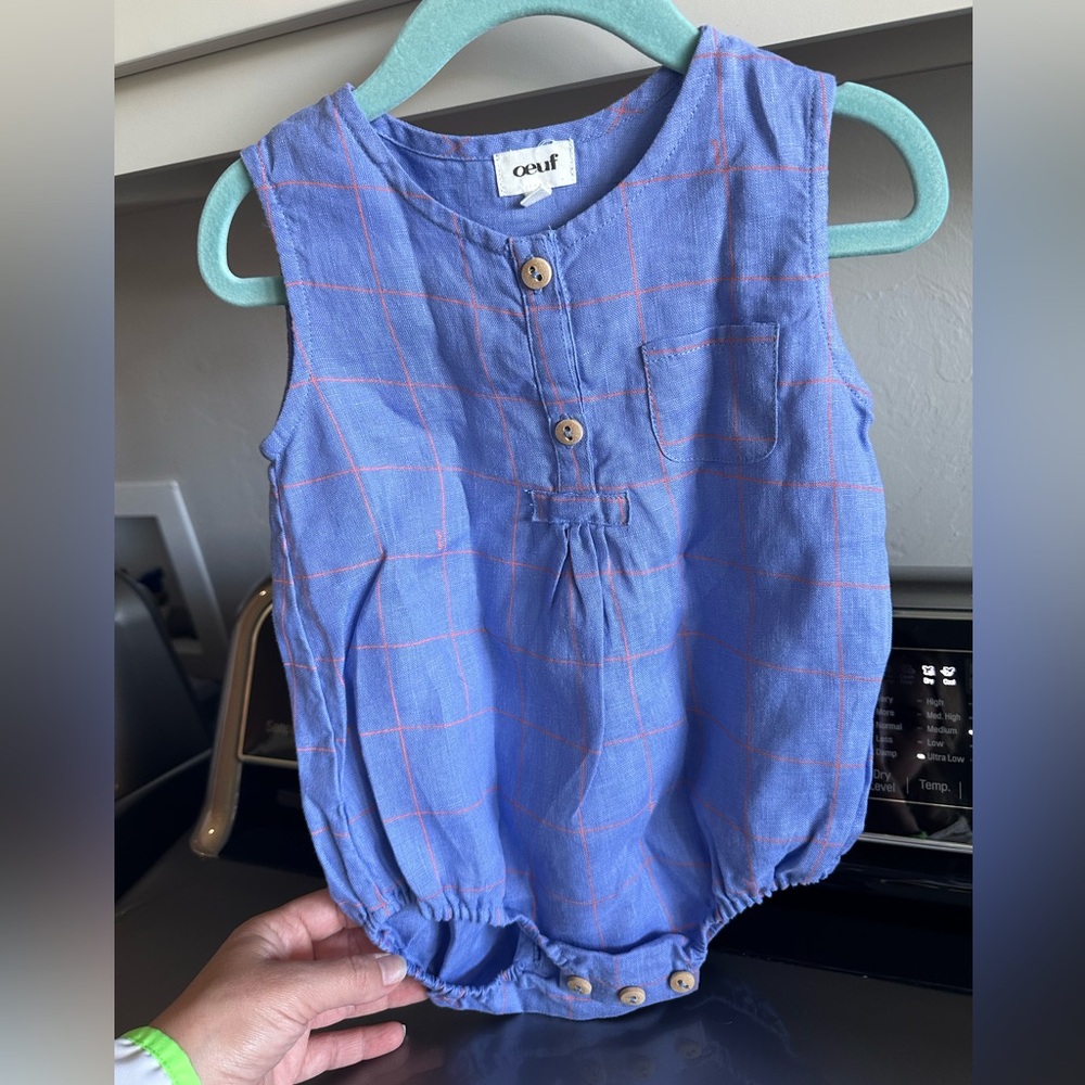 Oeuf linen baby boy bubble size 18-24mo. New without tags.